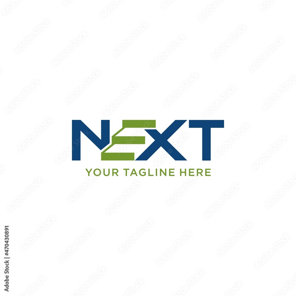 Next typography logo template vector, design with a simple and modern concept Next typography logo template vector, design with a simple and modern concept