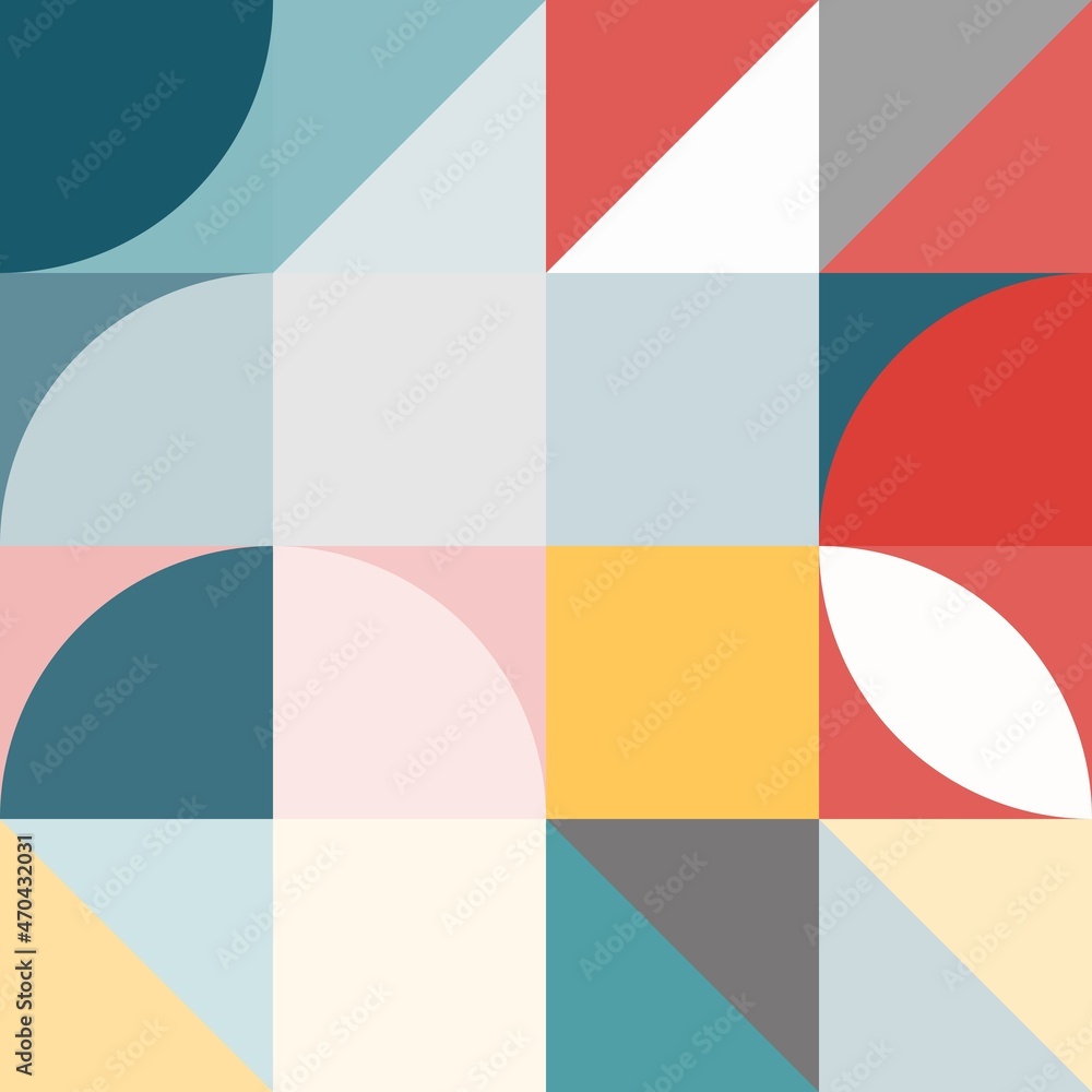 Minimal simple bauhaus mosaic geometric colorful artistic background wallpaper design pattern Minimal simple bauhaus mosaic geometric colorful artistic background wallpaper design pattern