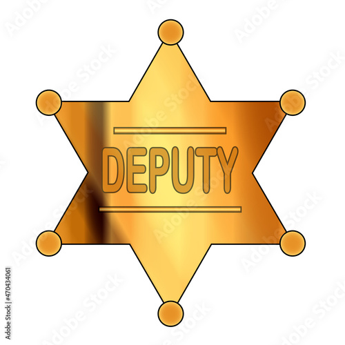 Brass Or Gold Deputy Sheriff Badge