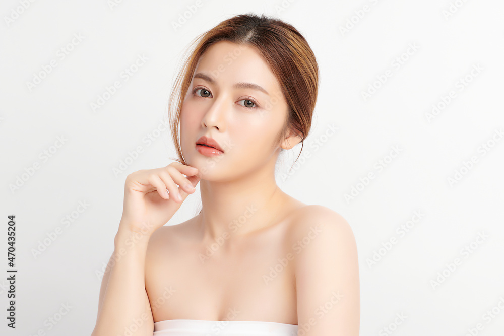 Beautiful young asian woman with clean fresh skin on white background, Face care, Facial treatment, Cosmetology, beauty and spa, Asian women portrait. Beautiful young asian woman with clean fresh skin on white background, Face care, Facial treatment, Cosmetology, beauty and spa, Asian women portrait.