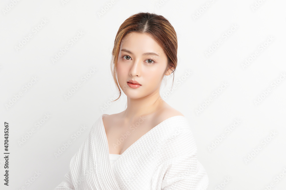 Beautiful young asian woman with clean fresh skin on white background, Face care, Facial treatment, Cosmetology, beauty and spa, Asian women portrait. Beautiful young asian woman with clean fresh skin on white background, Face care, Facial treatment, Cosmetology, beauty and spa, Asian women portrait.