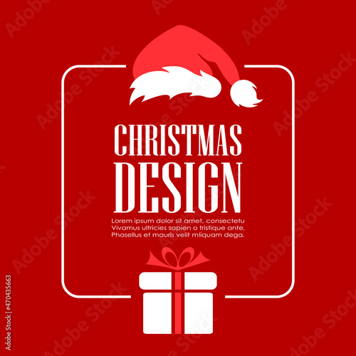 Christmas greeting card design with text box