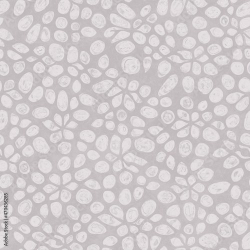 White floral seamless background pattern