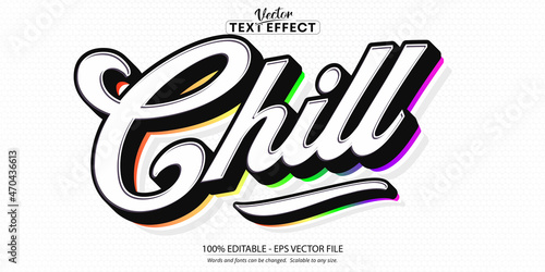 Chill text effect, editable minimalistic text style