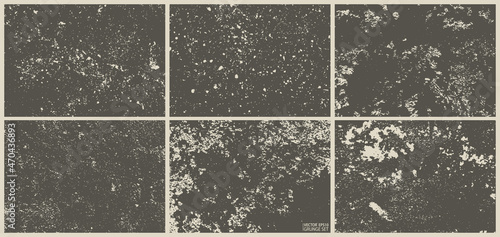 Cement wall texture grunge set. Cement, concrete, plaster wall. Vintage grunge vector backgrounds. Rough grungy textures collection.