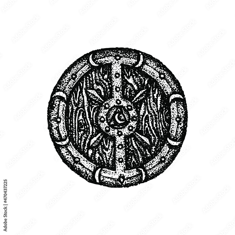 Dotwork Armor Shield. Vector Illustration of Hand Drawn Design. Dotwork Armor Shield. Vector Illustration of Hand Drawn Design.