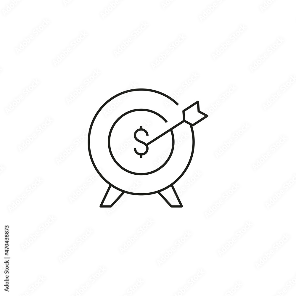 profit target icon line style graphic design vector profit target icon line style graphic design vector