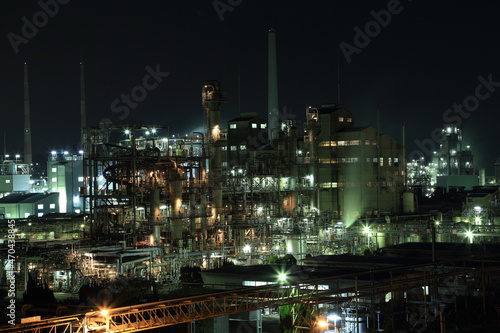 山口県　周南市　周南大橋　工場夜景