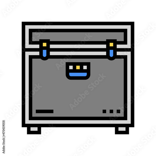 flight case for music equipment color icon vector. flight case for music equipment sign. isolated symbol illustration