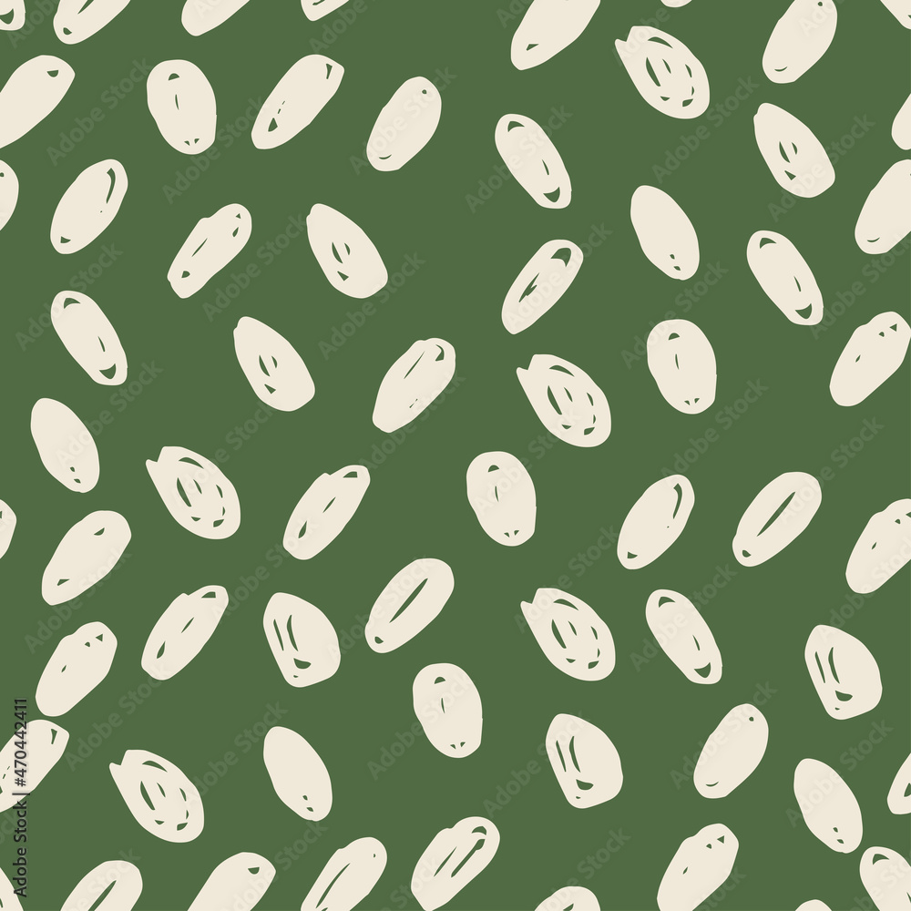 Polka dot beige abstract seamless pattern on green background. Vector design for textile, backgrounds, clothes, wrapping paper, fabric and wallpaper. Fashion illustration seamless pattern. Polka dot beige abstract seamless pattern on green background. Vector design for textile, backgrounds, clothes, wrapping paper, fabric and wallpaper. Fashion illustration seamless pattern.