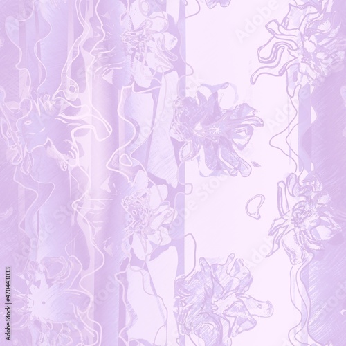 Light purple abstract floral seamless background