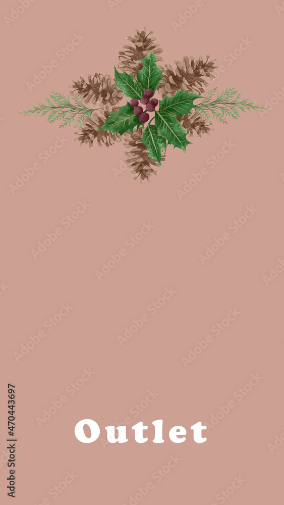 Outlet trendy banner autumn winter display pink Outlet trendy banner autumn winter display pink