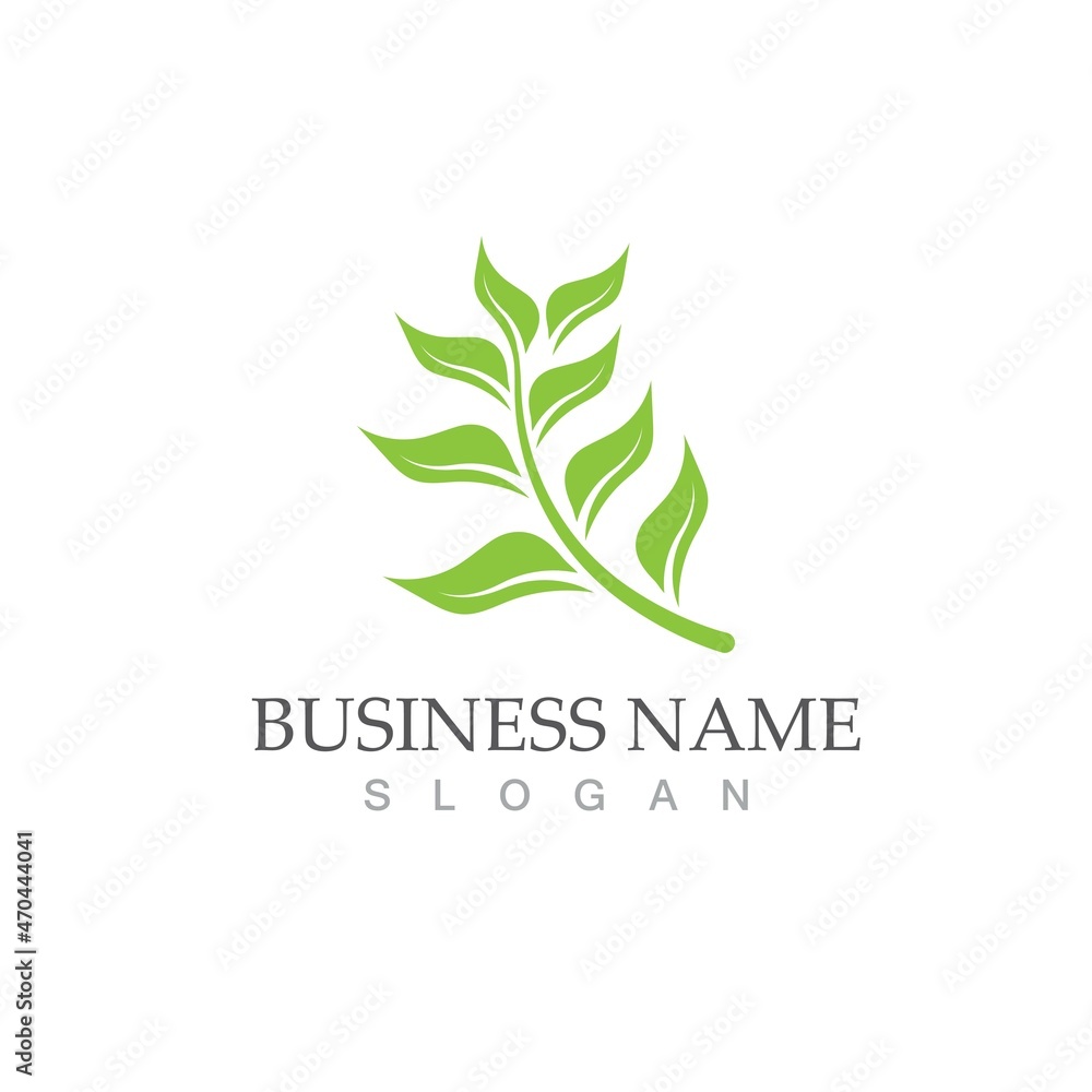 Logos of green Tree leaf ecology Logos of green Tree leaf ecology