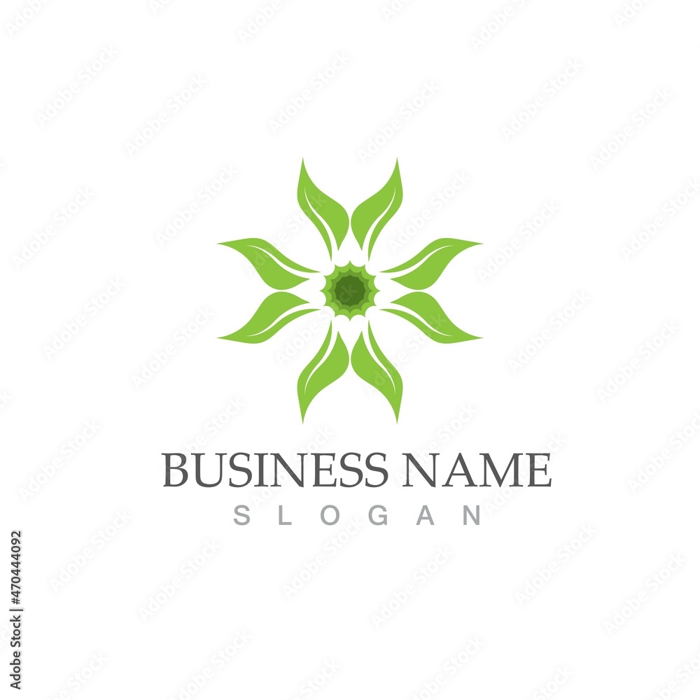 Logos of green Tree leaf ecology Logos of green Tree leaf ecology