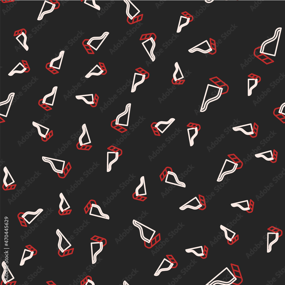 Line Slide playground icon isolated seamless pattern on black background. Childrens slide. Vector Line Slide playground icon isolated seamless pattern on black background. Childrens slide. Vector