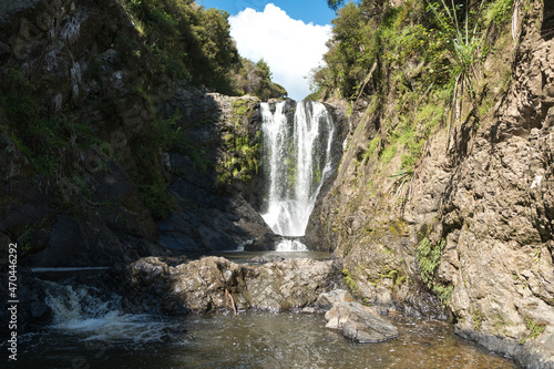 Beautiful Piroa Falls in Northland of New Zealand