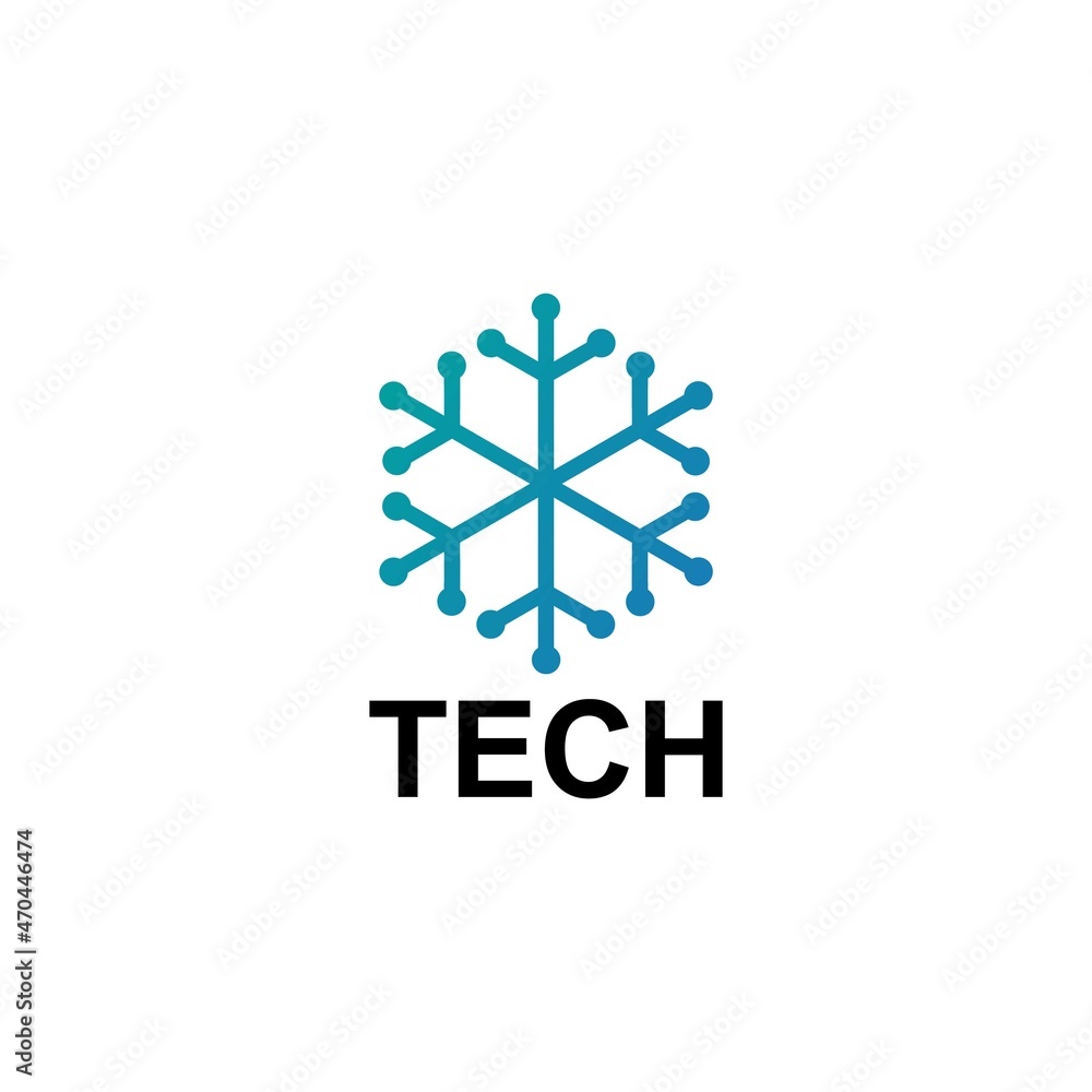 Abstract snowflake logo for fridge, conditioning, technology, cooler. Cold ice, arctic, frozen, north, polar, cooling logo. Decorative snow icon for Christmas house, event, store Abstract snowflake logo for fridge, conditioning, technology, cooler. Cold ice, arctic, frozen, north, polar, cooling logo. Decorative snow icon for Christmas house, event, store