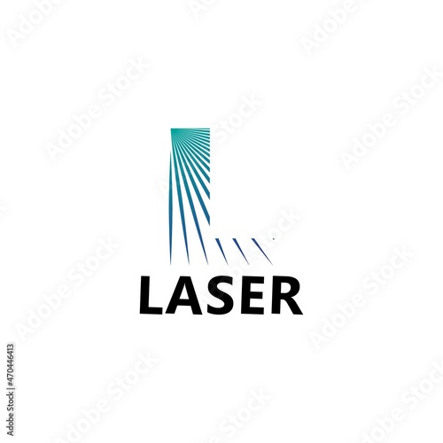Lines Laser Letter Logo Design L