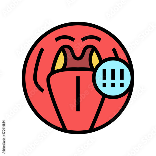 tonsils adenoid problems color icon vector. tonsils adenoid problems sign. isolated symbol illustration