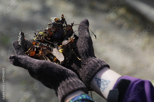 Gloves in the autum