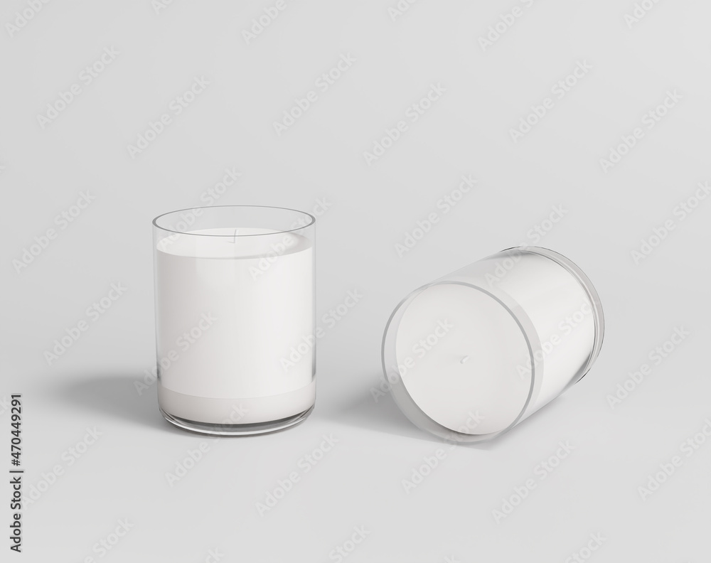 Scented soy candle in glass on the empty background Scented soy candle in glass on the empty background