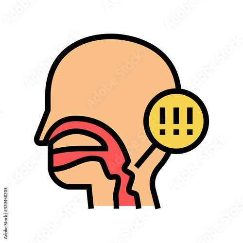 dysphagia disease color icon vector. dysphagia disease sign. isolated symbol illustration