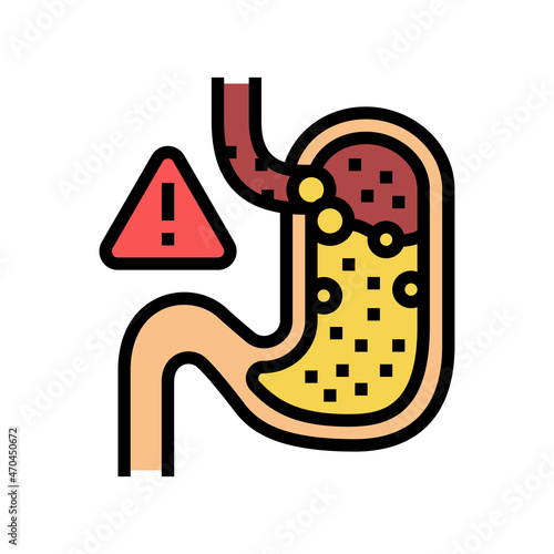 gastric reflux color icon vector. gastric reflux sign. isolated symbol illustration
