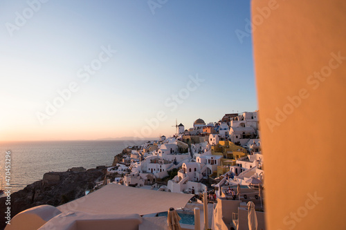 Oia village on Santorini is...