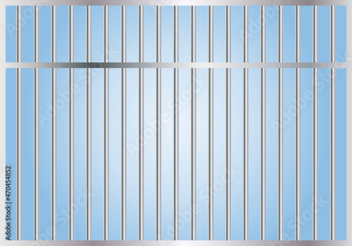 Fondo azul con barrotes de cárcel 