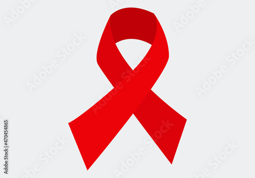 Lazo rojo contra el VIH o sida. photo