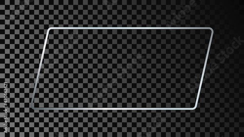 Wallpaper Mural Silver glowing rectangular shape frame Torontodigital.ca