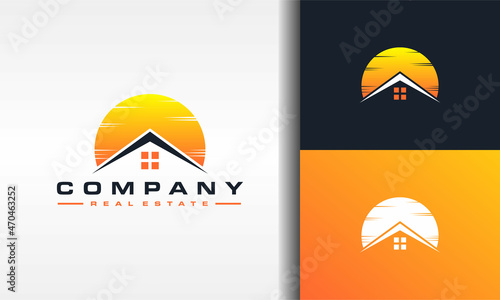 roof home sunset logo