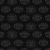 Seamless pattern of abstract eyes.