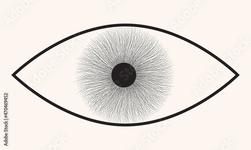 Abstract art eye symbol design.