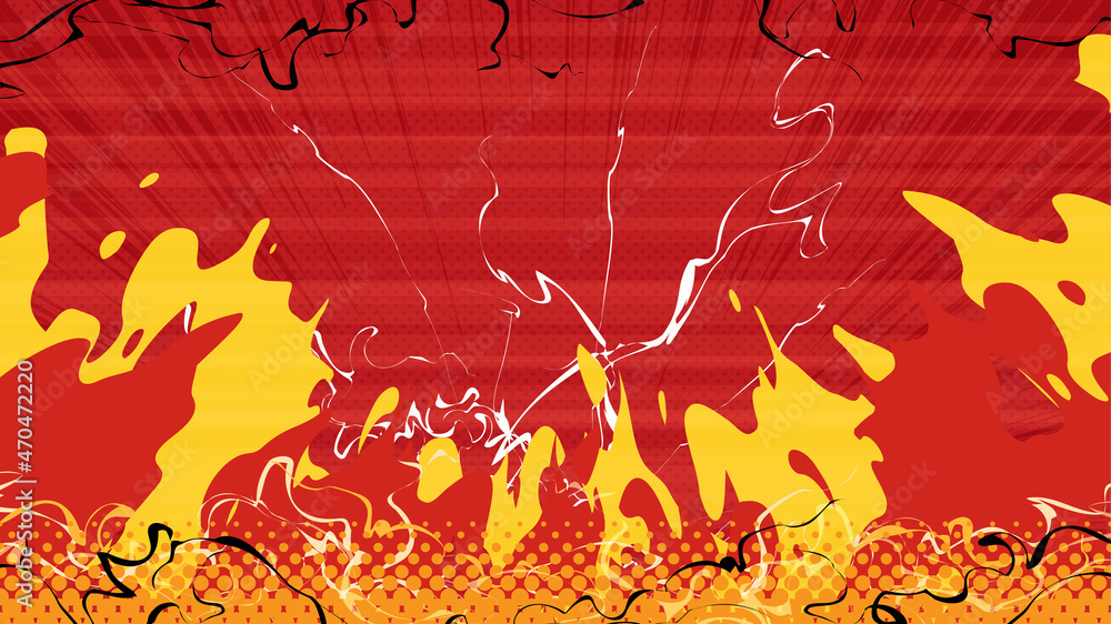 Vs バトルのイメージの背景イラスト 対決 赤と黄色 16 9 Stock Vector Adobe Stock