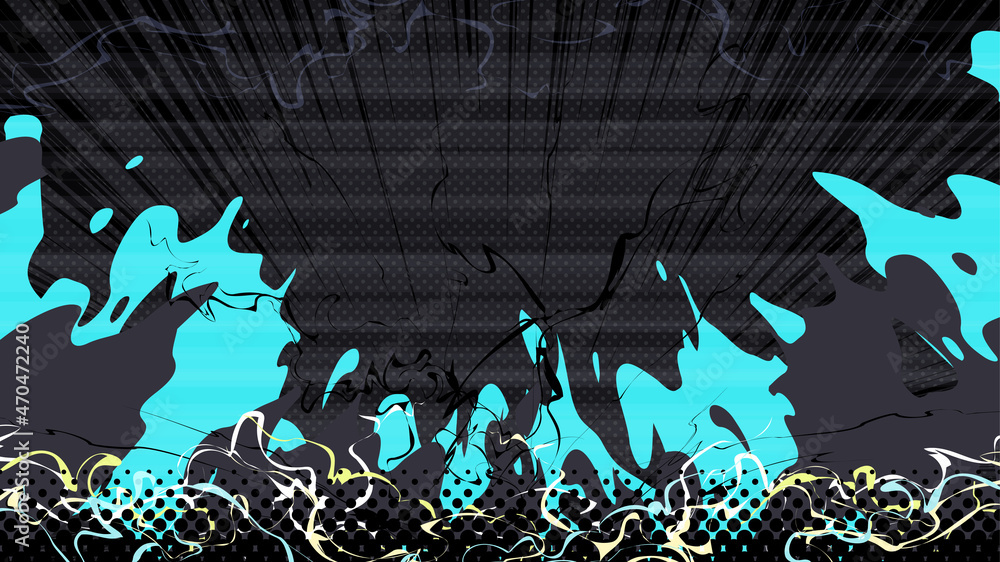 Vs バトルのイメージの背景イラスト 対決 黒と水色 16 9 Stock Vector Adobe Stock