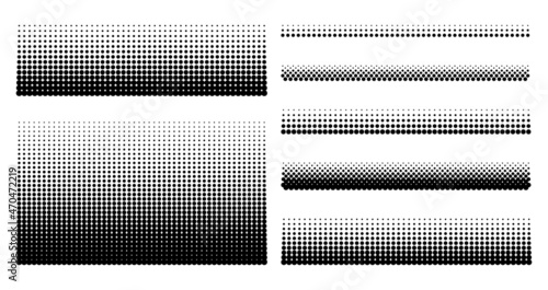 ドットグラデーションのイラスト素材セット_ライン_背景