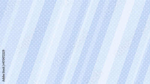 スピード感があるイメージの背景イラスト_ドットとストライプ_水色_16:9