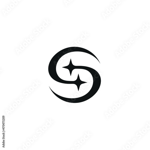 initials letter S vector icon graphic spark logo design