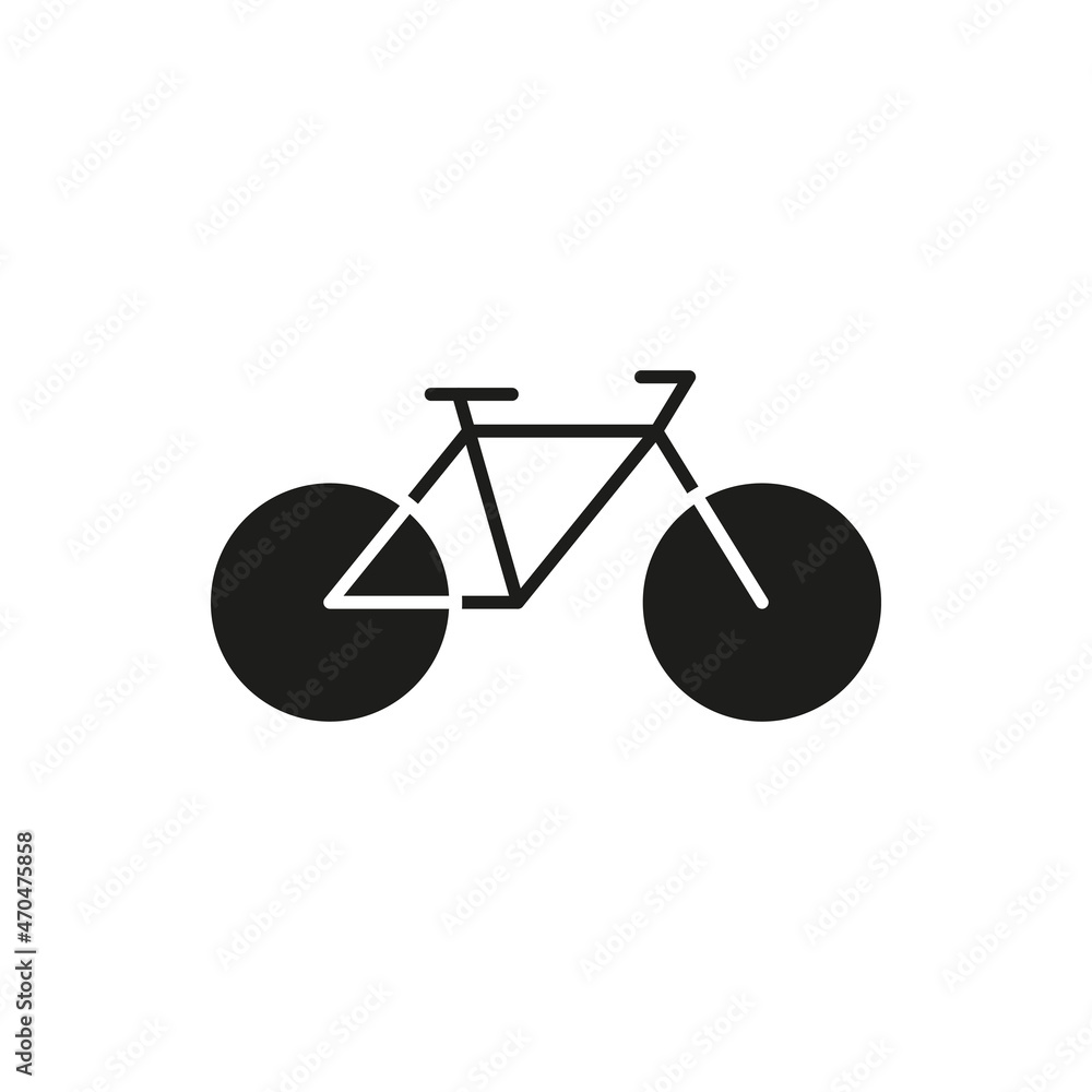 Bike line icon. Bicycle linear symbol. Vector illustration isolated on white background. Bike line icon. Bicycle linear symbol. Vector illustration isolated on white background.
