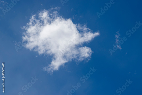 Blue sky with white cloud close up  stock image  Kolkata  Calcutta  West Bengal  India