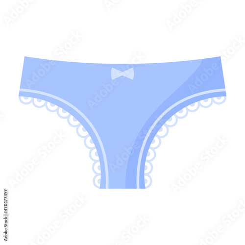 Women blue lingerie pantie. Fashion concept.