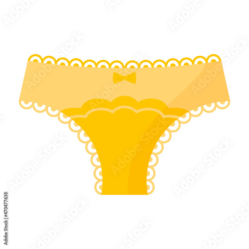 Sexy female yellow underwear pantie. Fashion concept.