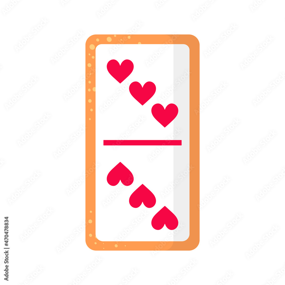 Domino three by three hearts bone cookie with heart for Valentine's Day or wedding. Domino three by three hearts bone cookie with heart for Valentine's Day or wedding.