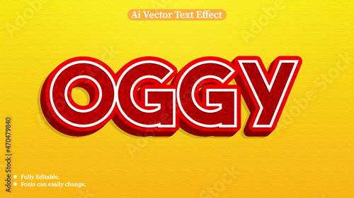  Oggy 3D Text Effect Design Template