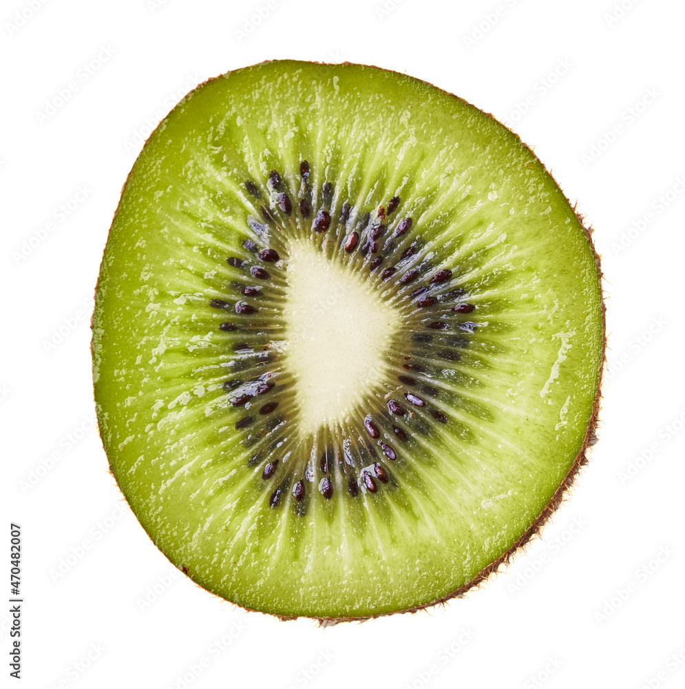 Slice of kiwi isolated on a white background Slice of kiwi isolated on a white background