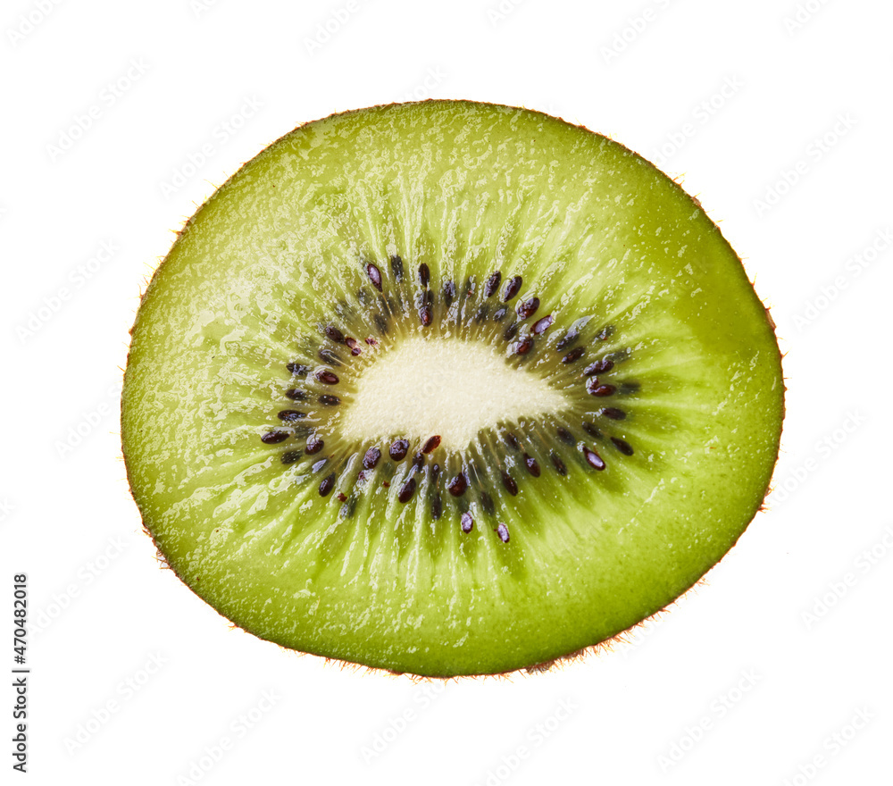 Slice of kiwi isolated on a white background Slice of kiwi isolated on a white background