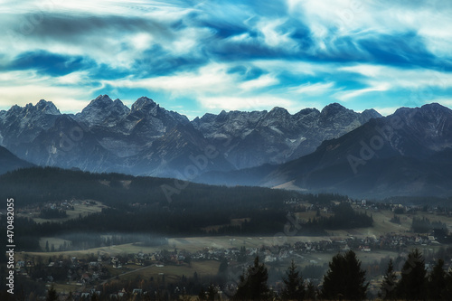 Panoramic view of the Tatra Mountains