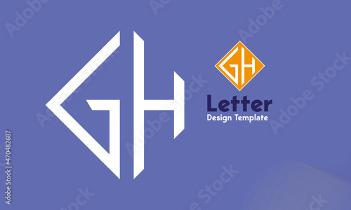 GH Letter logo icon design template elements photo