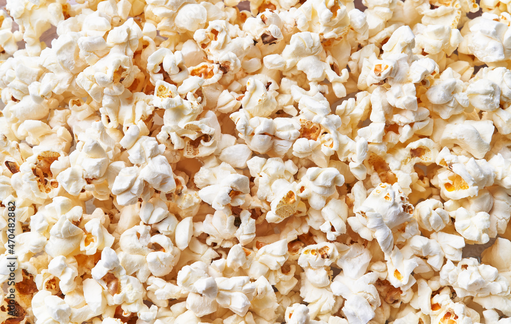 Bunch of salty popcorns texture Bunch of salty popcorns texture